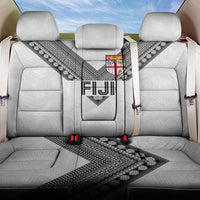 Rugby Fiji Back Car Seat Cover Fijian Masi Tribal Sporty Style White Color - Polynesian Pride