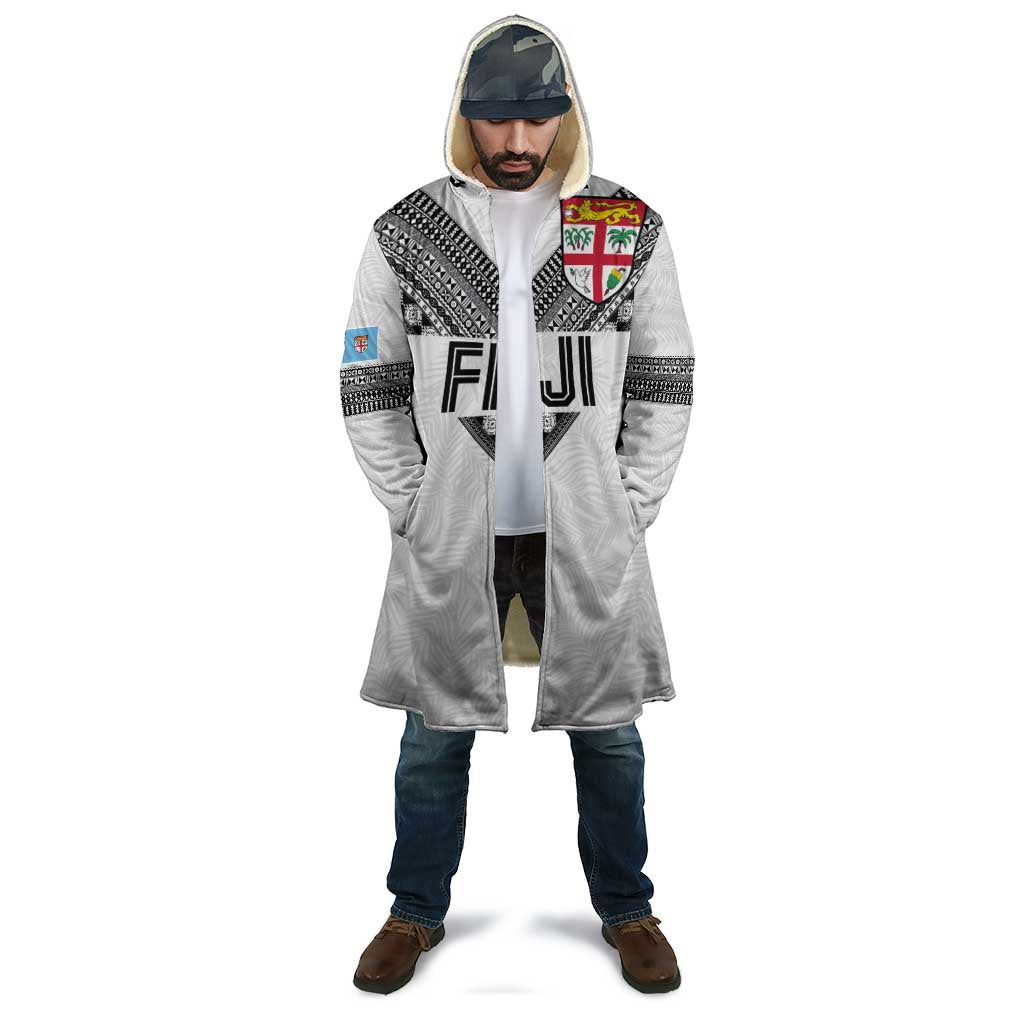 Custom Rugby Fiji Cloak Fijian Masi Tribal Sporty Style White Color - Polynesian Pride