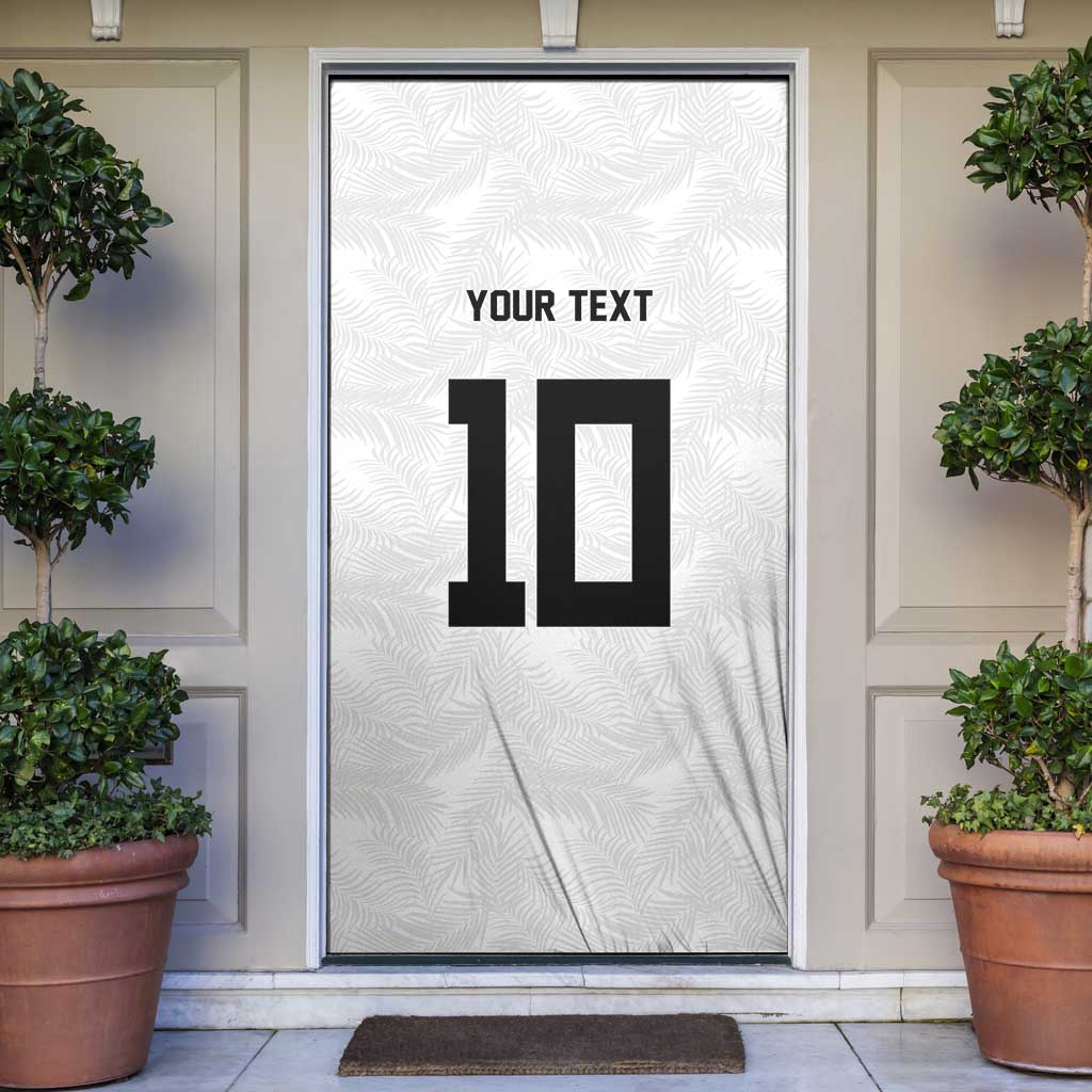 Custom Rugby Fiji Door Cover Fijian Masi Tribal Sporty Style White Color - Polynesian Pride