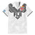 Custom Rugby Fiji Family Matching Off Shoulder Short Dress and Hawaiian Shirt Fijian Masi Tribal Sporty Style White Color - Polynesian Pride