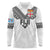 Custom Rugby Fiji Long Sleeve Polo Shirt Fijian Masi Tribal Sporty Style White Color - Polynesian Pride