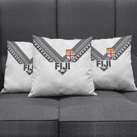 Rugby Fiji Pillow Cover Fijian Masi Tribal Sporty Style White Color - Polynesian Pride