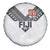 Rugby Fiji Spare Tire Cover Fijian Masi Tribal Sporty Style White Color - Polynesian Pride
