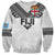 Custom Rugby Fiji Sweatshirt Fijian Masi Tribal Sporty Style White Color - Polynesian Pride
