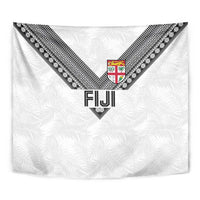 Rugby Fiji Tapestry Fijian Masi Tribal Sporty Style White Color - Polynesian Pride
