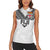 Custom Rugby Fiji Women Sleeveless Polo Shirt Fijian Masi Tribal Sporty Style White Color - Polynesian Pride