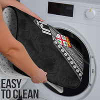 Rugby Fiji Bathroom Set Fijian Masi Tribal Sporty Style Black Color - Polynesian Pride