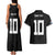Custom Rugby Fiji Couples Matching Tank Maxi Dress and Hawaiian Shirt Fijian Masi Tribal Sporty Style Black Color - Polynesian Pride