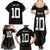 Custom Rugby Fiji Family Matching Summer Maxi Dress and Hawaiian Shirt Fijian Masi Tribal Sporty Style Black Color - Polynesian Pride