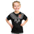 Custom Rugby Fiji Kid T Shirt Fijian Masi Tribal Sporty Style Black Color - Polynesian Pride