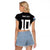 Custom Rugby Fiji Raglan Cropped T Shirt Fijian Masi Tribal Sporty Style Black Color - Polynesian Pride