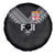Rugby Fiji Spare Tire Cover Fijian Masi Tribal Sporty Style Black Color - Polynesian Pride