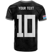 Custom Rugby Fiji T Shirt Fijian Masi Tribal Sporty Style Black Color - Polynesian Pride