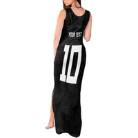 Custom Rugby Fiji Tank Maxi Dress Fijian Masi Tribal Sporty Style Black Color - Polynesian Pride