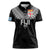 Custom Rugby Fiji Women Polo Shirt Fijian Masi Tribal Sporty Style Black Color - Polynesian Pride
