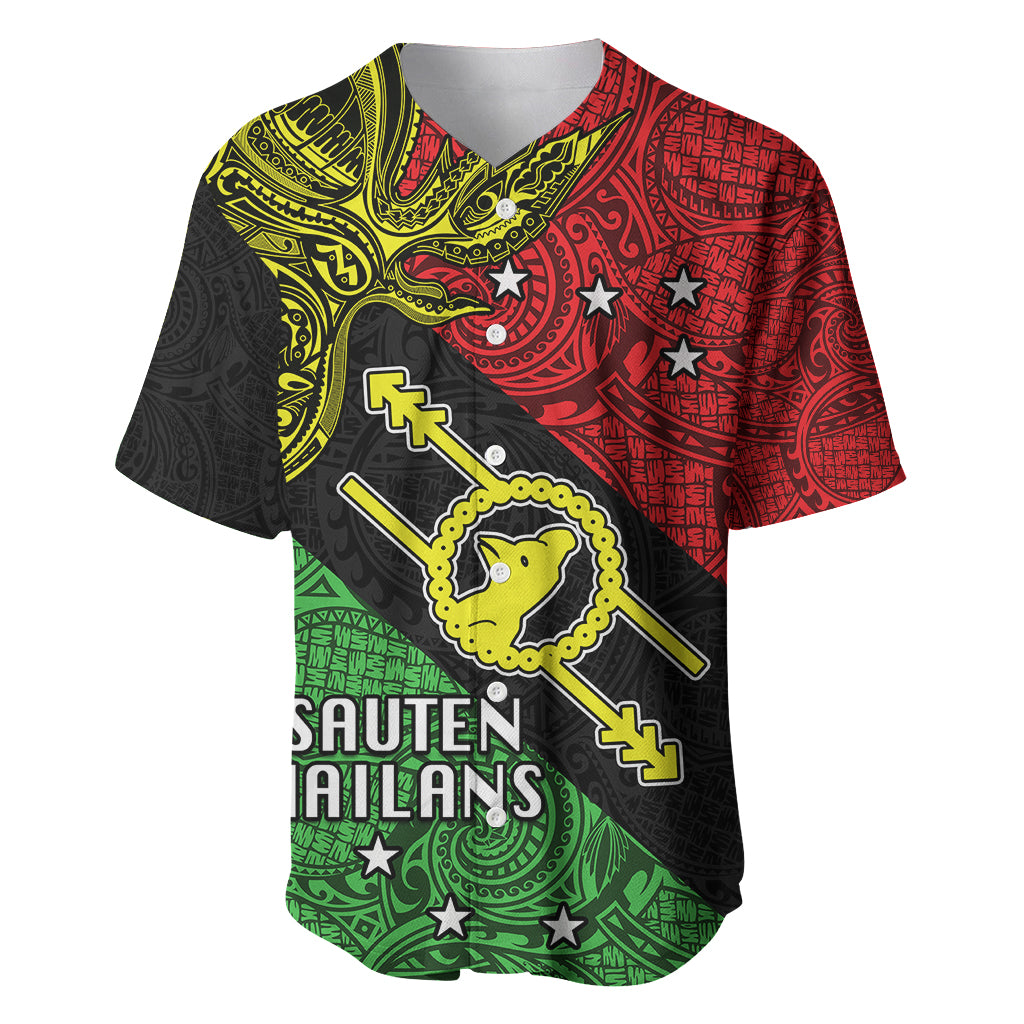 Papua New Guinea Southern Highlands Province Baseball Jersey PNG Birds Of Paradise Polynesian Arty Style LT03 Black - Polynesian Pride