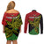Personalised Papua New Guinea Southern Highlands Province Couples Matching Off Shoulder Short Dress and Long Sleeve Button Shirts PNG Birds Of Paradise Polynesian Arty Style LT03 - Polynesian Pride