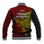 Papua New Guinea Western Province Baseball Jacket PNG Birds Of Paradise Polynesian Arty Style LT03 - Polynesian Pride
