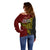 Papua New Guinea Western Province Off Shoulder Sweater PNG Birds Of Paradise Polynesian Arty Style LT03 - Polynesian Pride