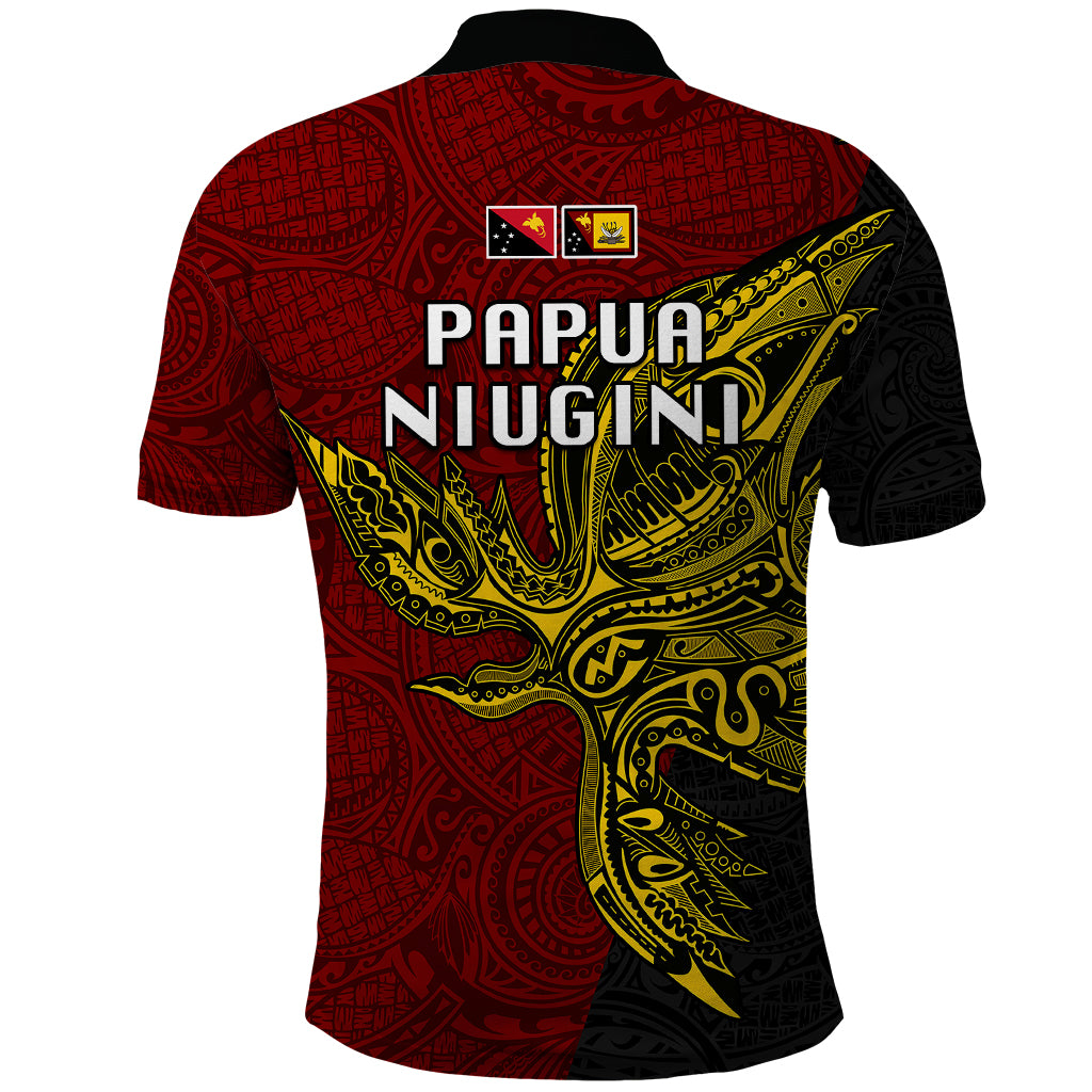 Papua New Guinea Western Province Polo Shirt PNG Birds Of Paradise Polynesian Arty Style LT03 - Polynesian Pride