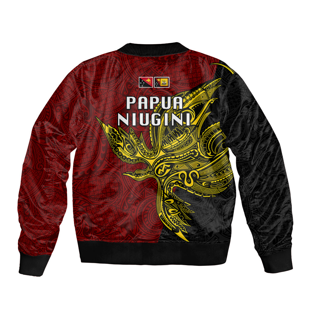 Papua New Guinea Western Province Sleeve Zip Bomber Jacket PNG Birds Of Paradise Polynesian Arty Style LT03 - Polynesian Pride