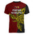 Papua New Guinea Western Province Women V Neck T Shirt PNG Birds Of Paradise Polynesian Arty Style LT03 - Polynesian Pride