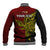 Personalised Papua New Guinea Western Province Baseball Jacket PNG Birds Of Paradise Polynesian Arty Style LT03 - Polynesian Pride