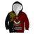 Personalised Papua New Guinea Western Province Kid Hoodie PNG Birds Of Paradise Polynesian Arty Style LT03 Zip Hoodie Red - Polynesian Pride