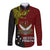 Personalised Papua New Guinea Western Province Long Sleeve Button Shirt PNG Birds Of Paradise Polynesian Arty Style LT03 Unisex Red - Polynesian Pride