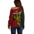 Personalised Papua New Guinea Western Province Off Shoulder Sweater PNG Birds Of Paradise Polynesian Arty Style LT03 - Polynesian Pride