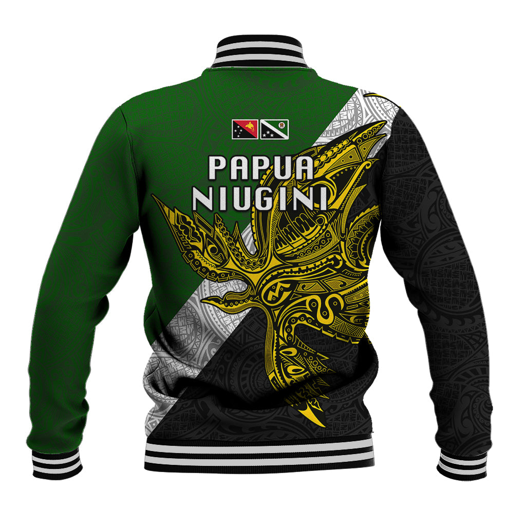 Papua New Guinea Western Highlands Province Baseball Jacket PNG Birds Of Paradise Polynesian Arty Style LT03 - Polynesian Pride
