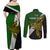 Personalised Papua New Guinea Western Highlands Province Couples Matching Off Shoulder Maxi Dress and Long Sleeve Button Shirts PNG Birds Of Paradise Polynesian Arty Style LT03 - Polynesian Pride