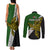 Personalised Papua New Guinea Western Highlands Province Couples Matching Tank Maxi Dress and Long Sleeve Button Shirts PNG Birds Of Paradise Polynesian Arty Style LT03 - Polynesian Pride
