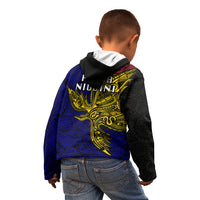 Papua New Guinea West New Britain Province Kid Hoodie PNG Birds Of Paradise Polynesian Arty Style LT03 - Polynesian Pride
