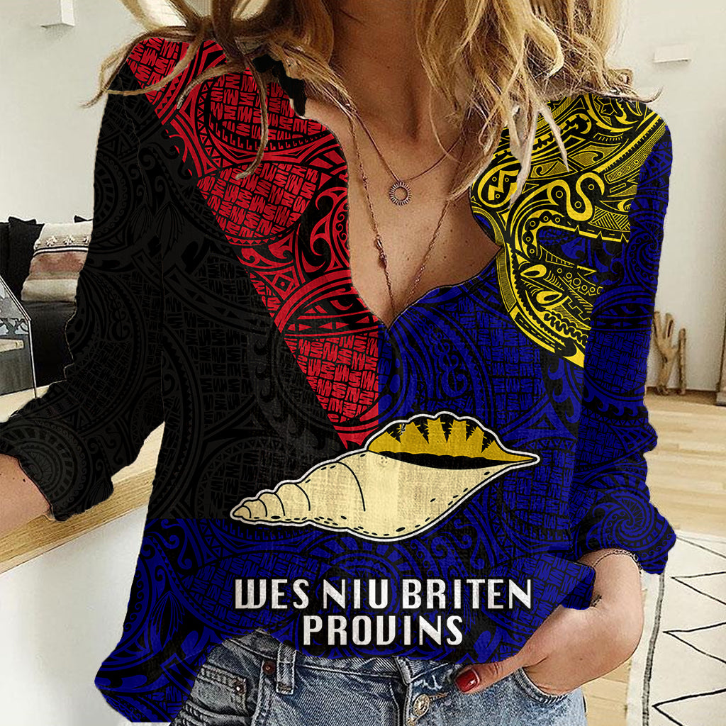 Papua New Guinea West New Britain Province Women Casual Shirt PNG Birds Of Paradise Polynesian Arty Style LT03 Female Blue - Polynesian Pride