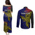 Personalised Papua New Guinea West New Britain Province Couples Matching Puletasi Dress and Long Sleeve Button Shirts PNG Birds Of Paradise Polynesian Arty Style LT03 - Polynesian Pride