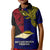 Personalised Papua New Guinea West New Britain Province Kid Polo Shirt PNG Birds Of Paradise Polynesian Arty Style LT03 Kid Blue - Polynesian Pride