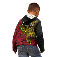 Papua New Guinea Sandaun Province Kid Hoodie PNG Birds Of Paradise Polynesian Arty Style LT03 - Polynesian Pride