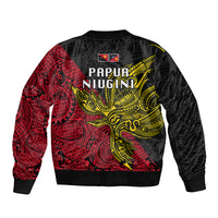 Papua New Guinea Sandaun Province Sleeve Zip Bomber Jacket PNG Birds Of Paradise Polynesian Arty Style LT03 - Polynesian Pride
