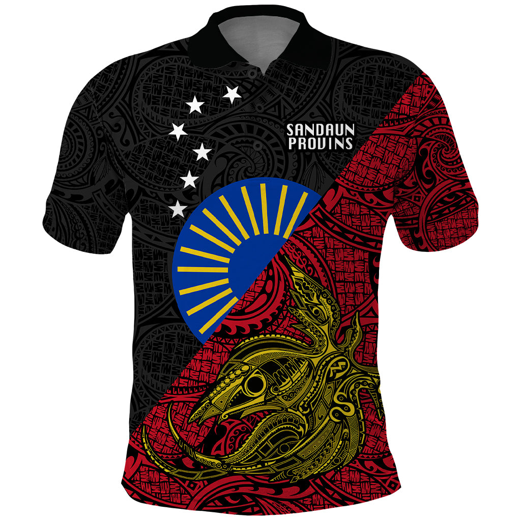 Personalised Papua New Guinea Sandaun Province Polo Shirt PNG Birds Of Paradise Polynesian Arty Style LT03 Red - Polynesian Pride