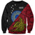 Personalised Papua New Guinea Sandaun Province Sweatshirt PNG Birds Of Paradise Polynesian Arty Style LT03 Unisex Red - Polynesian Pride