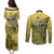 Papua New Guinea National Capital District Couples Matching Puletasi Dress and Long Sleeve Button Shirts PNG Birds Of Paradise Polynesian Arty Style LT03 - Polynesian Pride