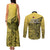 Papua New Guinea National Capital District Couples Matching Tank Maxi Dress and Long Sleeve Button Shirts PNG Birds Of Paradise Polynesian Arty Style LT03 - Polynesian Pride