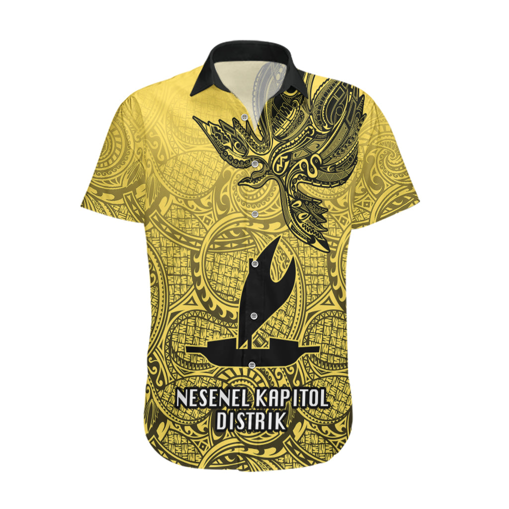 Papua New Guinea National Capital District Hawaiian Shirt PNG Birds Of Paradise Polynesian Arty Style LT03 Yellow - Polynesian Pride