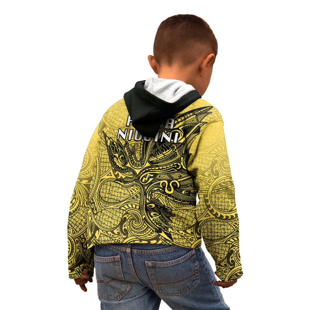 Papua New Guinea National Capital District Kid Hoodie PNG Birds Of Paradise Polynesian Arty Style LT03 - Polynesian Pride