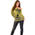 Papua New Guinea National Capital District Off Shoulder Sweater PNG Birds Of Paradise Polynesian Arty Style LT03 - Polynesian Pride