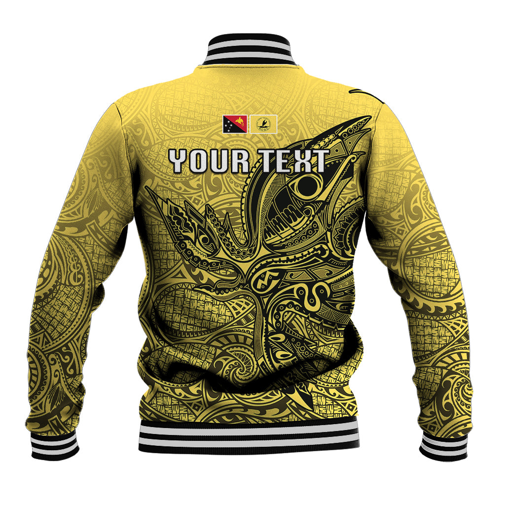 Personalised Papua New Guinea National Capital District Baseball Jacket PNG Birds Of Paradise Polynesian Arty Style LT03 - Polynesian Pride