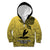 Personalised Papua New Guinea National Capital District Kid Hoodie PNG Birds Of Paradise Polynesian Arty Style LT03 Zip Hoodie Yellow - Polynesian Pride