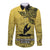 Personalised Papua New Guinea National Capital District Long Sleeve Button Shirt PNG Birds Of Paradise Polynesian Arty Style LT03 Unisex Yellow - Polynesian Pride