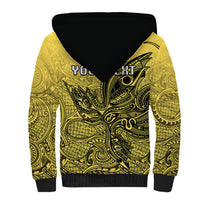 Personalised Papua New Guinea National Capital District Sherpa Hoodie PNG Birds Of Paradise Polynesian Arty Style LT03 - Polynesian Pride